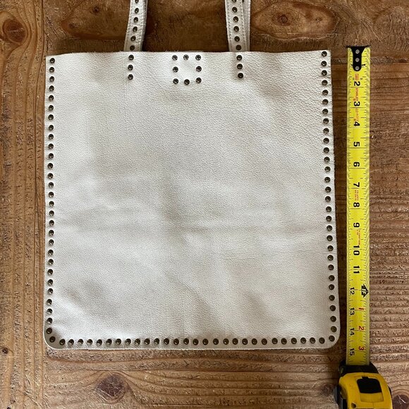Latico White Studded leather handbag, tote, crossbody, shoulder - Picture 3 of 9
